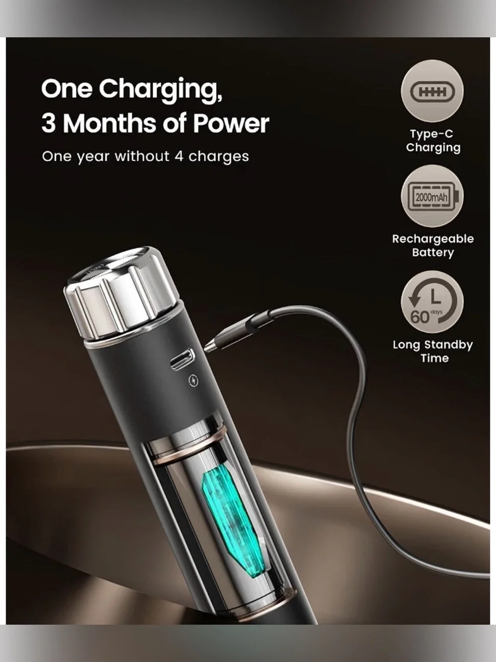 Maestri House LunaFro Max Rechargeable Electric Milk Frother Drink mixer NIOB